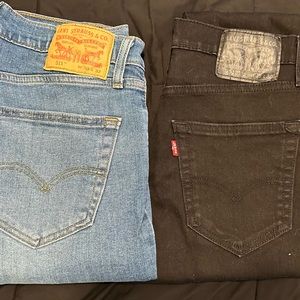 LEVIS 512 and 511 slim jeans